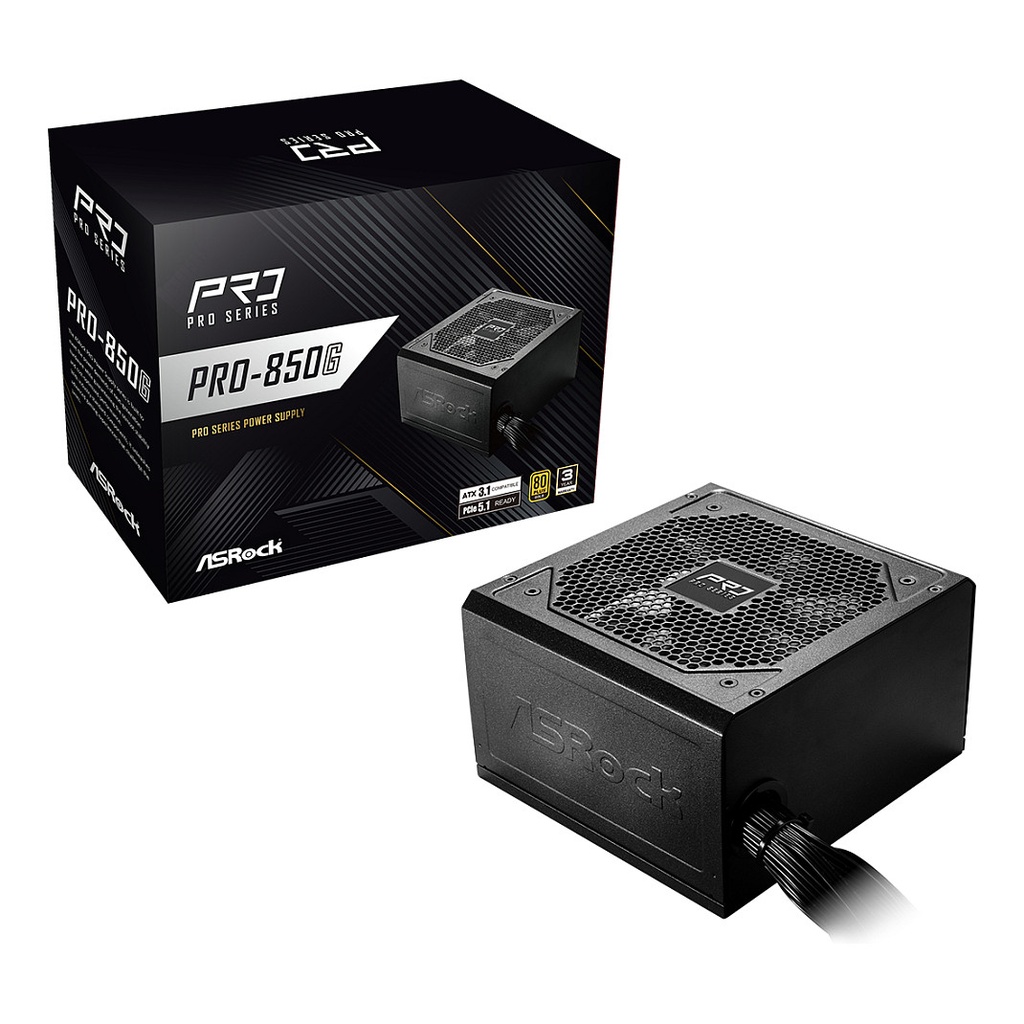 ASRock Pro Series PRO-850G + 850W 80+ Gold - 90-UXR085-GNEAA2