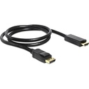 DisplayPort 1.2 to HDMI Adapter Cable 2m — 4K, Black (Male-to-Male)